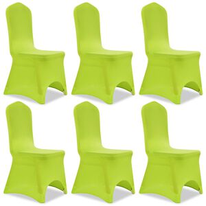 vidaXL Stretch Stuhlbezug 6 St&uuml;ck Gr&uuml;n