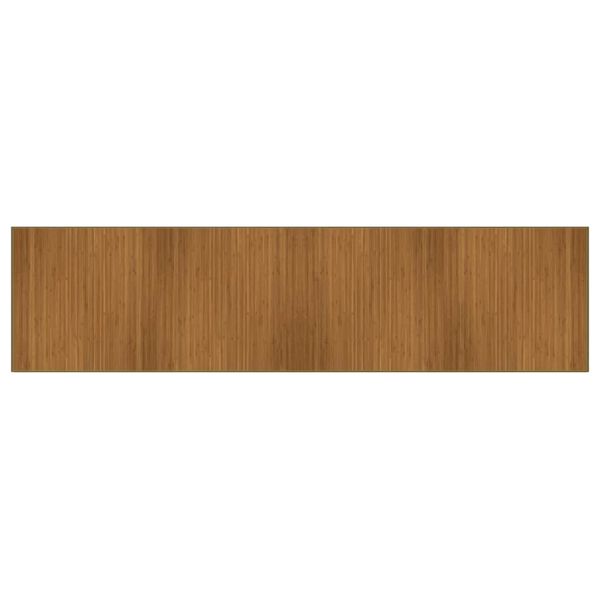vidaXL Teppich Rechteckig Braun 100x400 cm Bambus