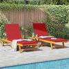vidaXL Sonnenliege 2-Person 3 pcs Braun Massivholz Akazie