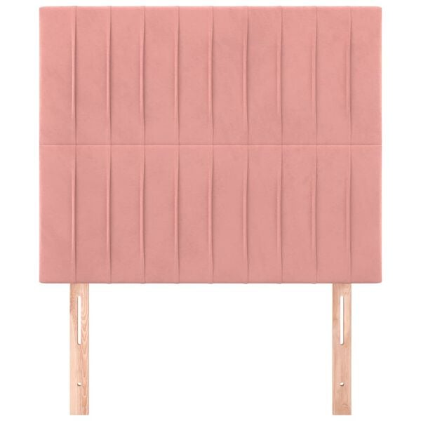 vidaXL Kopfteil Rosa 100 x 5 x 118/128 cm Samt