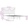 vidaXL Bettgestell mit Kopfteil Metall Weiß 120x200 cm