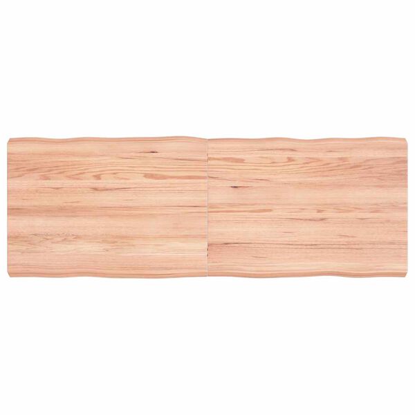vidaXL Tischplatte 140x50x(2-6) cm Massivholz Behandelt Baumkante