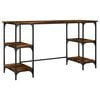 vidaXL Schreibtisch R&auml;uchereiche 140x50x75 cm Metall Holzwerkstoff