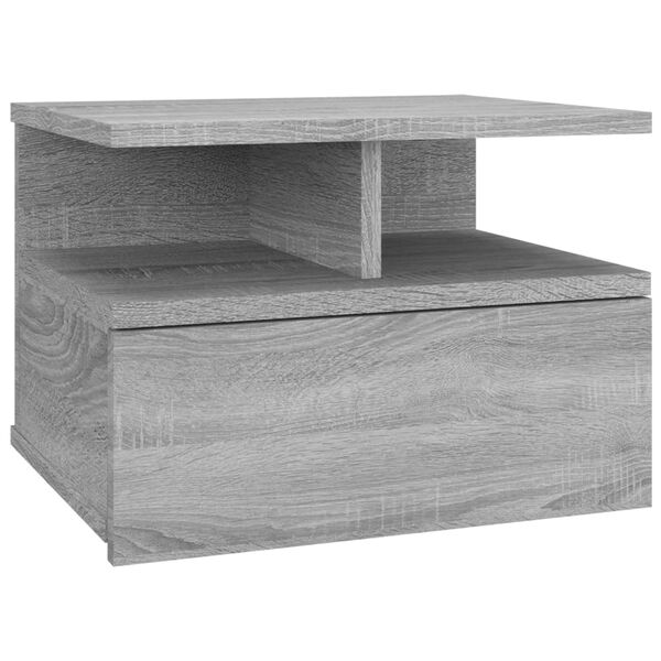vidaXL Nachttisch H&auml;ngend Grau Sonoma 40x31x27 cm Holzwerkstoff