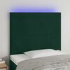 vidaXL LED Kopfteil Dunkelgr&uuml;n 90x5x118/128 cm Samt