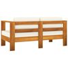vidaXL 8-teiliges Garten-Lounge-Set mit Kissen 100 x 60 cm Akazienholz