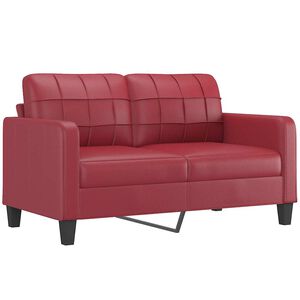 vidaXL 2-Sitzer-Sofa Weinrot 140 cm Kunstleder