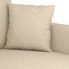 vidaXL 4-tlg. Sofagarnitur mit Kissen Creme Stoff