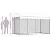 vidaXL Outdoor-Hundezwinger mit &Uuml;berdachung 382x192x225 cm