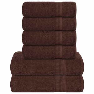 vidaXL 6-tlg. Handtuch-Set FROGN Braun 360 g/m&sup2;