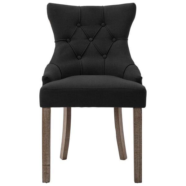 vidaXL Esszimmerst&uuml;hle 6 Stk. Schwarz Stoff