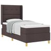 vidaXL Boxspringbett mit Matratze Dunkelbraun 90 x 200 cm Stoff
