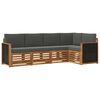 vidaXL Outdoor-Sofagarnitur 4 stk. Natur und Anthrazit