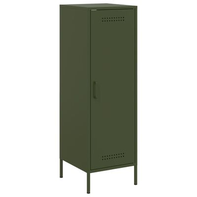 vidaXL Highboard Olivgrün 36x39x113 cm Stahl