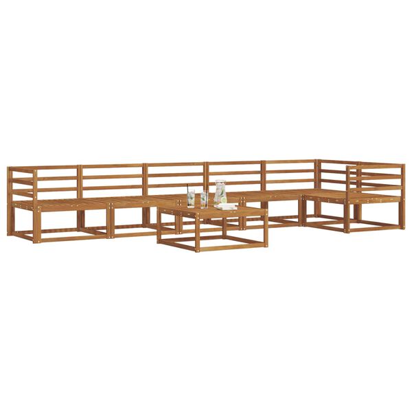 vidaXL Outdoor-Sofagarnitur 7 pcs Natur Massivholz Akazie