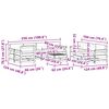vidaXL Garten-Lounge-Set 10 pcs Wachsbraun Massives Kiefernholz
