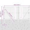 vidaXL Zaun mit Pfosten Silber 1 x 25 m Stahl und PVC