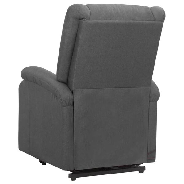 vidaXL Massagesessel mit Aufstehhilfe Dunkelgrau Stoff