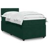 vidaXL Boxspringbett mit Matratze Dunkelgr&uuml;n 90x200 cm Samt