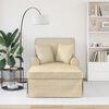 vidaXL Chaise Lounge mit Rock mit Kissen Creme 91 x 157 x 91 cm Stoff
