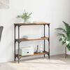 vidaXL Konsolentisch mit Regal Altholz 75 x 22,5 x 75 cm Holzwerkstoff