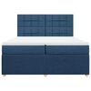 vidaXL Boxspringbett mit Matratze Blau 200x200 cm Stoff