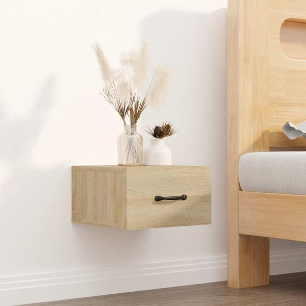 vidaXL Wand-Nachttische 2 Stk. Sonoma-Eiche 35x35x20 cm