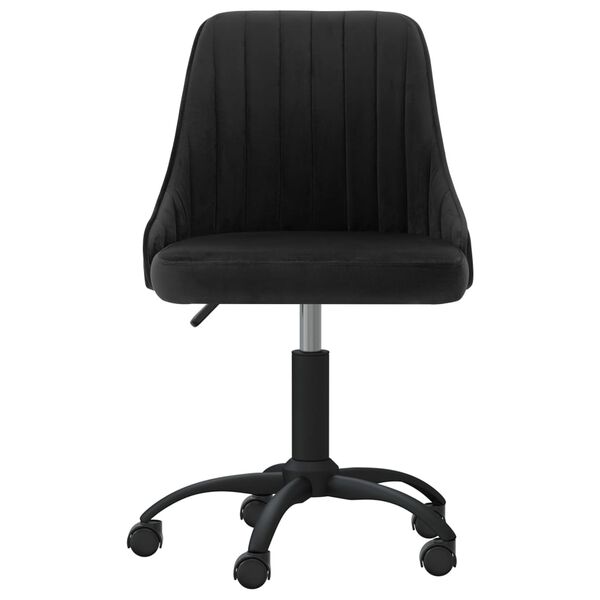 vidaXL Esszimmerst&uuml;hle 4 Stk. Drehbar Schwarz Samt
