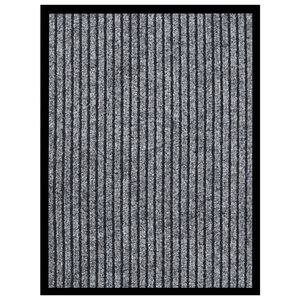 vidaXL Fu&szlig;matte Grau Gestreift 40x60 cm