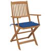 vidaXL Klappbare Gartenst&uuml;hle 4 Stk. mit Kissen Massivholz Akazie