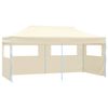 vidaXL Profi-Partyzelt Faltbar mit 4 Seitenw&auml;nden 3&times;6m Stahl Creme