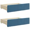 vidaXL Tagesbett Ausziehbar mit Schubladen Blau 100x200 cm Samt