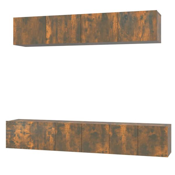 vidaXL 5-tlg. TV-Schrank-Set R&auml;uchereiche Holzwerkstoff