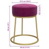 vidaXL Runder Hocker Violett Samt