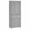 vidaXL Highboard Grau Sonoma 69,5x34x180 cm Holzwerkstoff