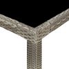 vidaXL 9-tlg. Garten-Essgruppe mit Kissen Poly Rattan Grau