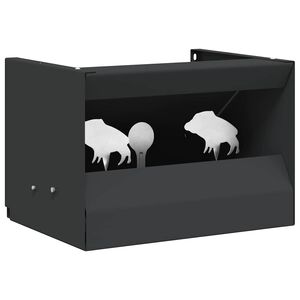 vidaXL Kugelfangbox Schwarz 29 x 22 x 20 cm Stahl