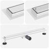 vidaXL 2 in 1 Duschabfluss Silber 80 cm Edelstahl 304