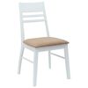 vidaXL Esszimmerst&uuml;hle 2 pcs Wei&szlig; 43 x 54 x 89 cm Massives Gummiholz