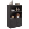 vidaXL Sideboard Schwarz 67x39x107 cm Stahl