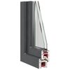 vidaXL Kellerfenster "RISOR" 100x70 cm Drehkipp DIN Rechts Anthrazit