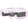 vidaXL 10-tlg. Garten-Sofagarnitur mit Kissen Braun Poly Rattan
