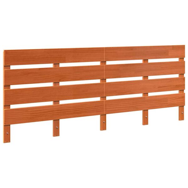 vidaXL Kopfteil Wachsbraun 200,5 x 3 x 80 cm Massives Kiefernholz