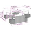 vidaXL Garten-Sofa-Set mit Speicher 9 pcs Grau Poly Rattan