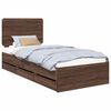 vidaXL Bettrahmen Braun Eichen-Optik 75 x 190 cm Ingenieurs Holz