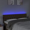 vidaXL LED Kopfteil Dunkelbraun 160x7x78/88 cm Stoff