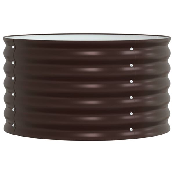 vidaXL Hochbeet Braun 80 x 80 x 44 cm Stahl