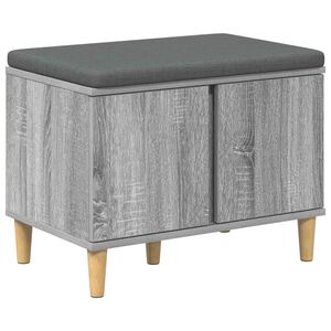 vidaXL Flurbank mit Kissen mit Speicher Graues Sonoma 60 x 38 x 46 cm