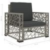 vidaXL 6-tlg. Garten-Lounge-Set mit Auflagen Poly Rattan Grau