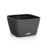 LECHUZA Pflanzgef&auml;&szlig; BACINO Cottage ALL-IN-ONE 30x30 cm Graphitschwarz